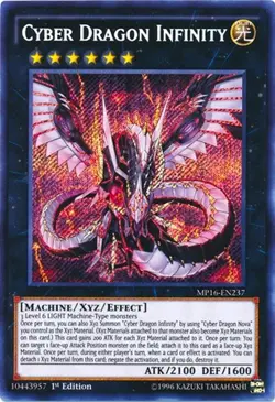 Cyber Dragon Infinity-Secret Rare - 1st Edition - MP16-EN237 - 2016 Mega-Tins... - Image 1
