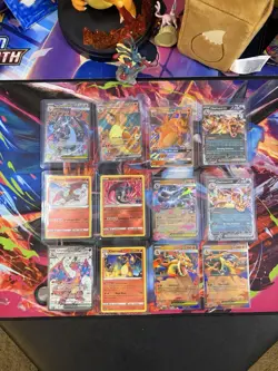 Pokemon Charizard 12 Card Lot GX, Mega EX Promo, Prismatic Full Art - Image 4