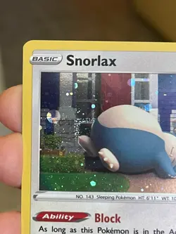 POKEMON SNORLAX 055/078 RARE COSMOS HOLOFOIL WITH SWIRL POKEMON GO NM CARD - Image 4