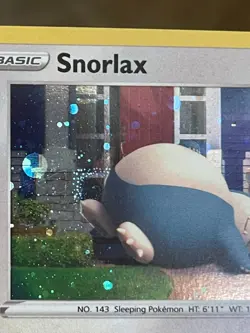 POKEMON SNORLAX 055/078 RARE COSMOS HOLOFOIL WITH SWIRL POKEMON GO NM CARD - Image 5