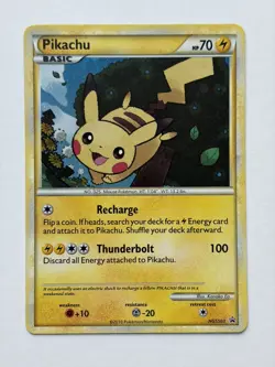 2010 Pokemon Pikachu TCG Holo Promo Card HGSS03 Black Star NM - Image 1