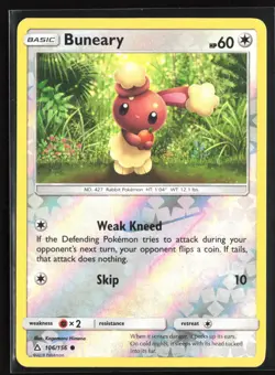 Pokemon TCG - Buneary Reverse Holo Common SM - Ultra Prism 106/156 NM - Image 1