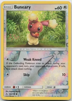 Buneary 106/156 Common Ultra Prism Pokemon Reverse Holo Near Mint - Image 1