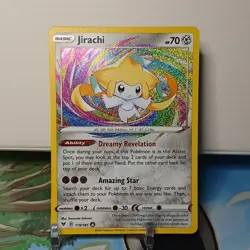 Pokemon Jirachi 119/185 Swsh04: Vivid Voltage Amazing Rare Holo 70 HP Psychic - Image 1
