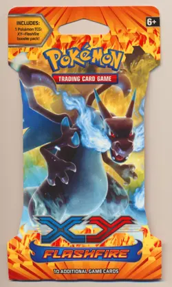 Pokemon TCG Mega Charizard X XY Flashfire Sleeved Booster Pack FACTORY SEALED! - Image 1