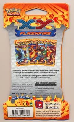 Pokemon TCG Mega Charizard X XY Flashfire Sleeved Booster Pack FACTORY SEALED! - Image 2