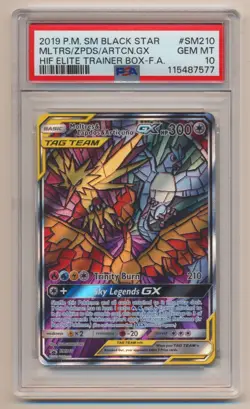 PSA 10 Pokemon Black Star Promo Moltres & Zapdos & Articuno GX #SM210 GEM MINT! - Image 1