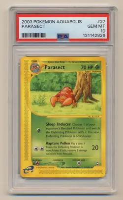 PSA 10 Pokemon Aquapolis Rare Parasect 27/147 GEM MINT Condition!! - Image 1