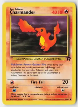 Pokemon Charmander - 50/82 - Common Team Rocket Unlimited LP - Image 1