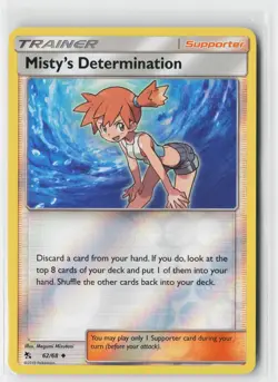 Pokemon Misty's Determination - 62/68 - Uncommon Hidden Fates Reverse Holo NM - Image 1