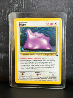 Ditto Holographic Fossil 3/62 Near Mint Pokemon - Image 1