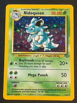 Pokemon Nidoqueen 7/64 Jungle Holo Rare Unlimited 1999 WOTC Vintage LP - Image 1