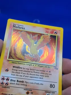 VTG 1999 Pokemon Fossil Unlimited Moltres 12/62 Holo Rare NM/LP PRINT LINES -1 - Image 4