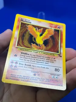 VTG 1999 Pokemon Fossil Unlimited Moltres 12/62 Holo Rare NM/LP PRINT LINES -1 - Image 5