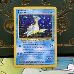 Pokemon TCG | Fossil Set Lapras Holo Rare 10/62 | NM - Image 1