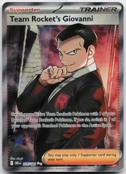 Team Rocket's Giovanni 225/182 Ultra Rare Destined Rivals Pokemon Holo Near Mint - Image 1