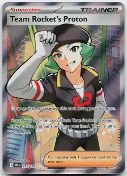 Team Rocket's Proton 227/182 Ultra Rare Destined Rivals Pokemon Holo Near Mint - Image 1