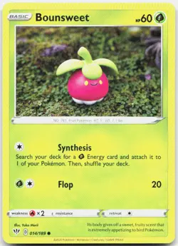 Bounsweet 014/189 Common Darkness Ablaze Pokemon Near Mint - Image 1