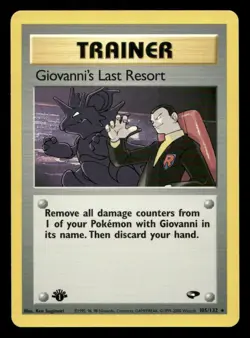 Giovanni's Last Resort 105/132 Gym Challenge 1st Edition NM/M Pokemon - Image 1