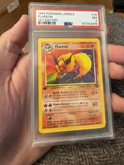 1999 Pokemon Jungle Flareon 1st Edition PSA 7 Non Holo - Image 1