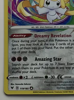 Pokemon TCG Jirachi 119/185 Vivid Voltage Amazing Rare Holo ENG 70HP 2020 - Image 2