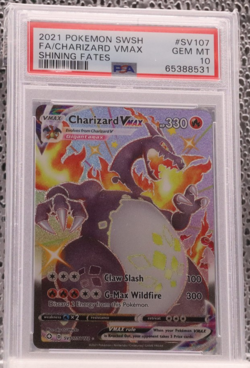 2021 POKEMON SWORD & SHIELD SHINING FATES FA/CHARIZARD VMAX GEM MT 10 - Image 1
