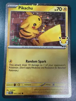 Pikachu 70HP 051/162 Pokemon Day 2026 Stamped Cosmos Holo Basic ENG - Image 1