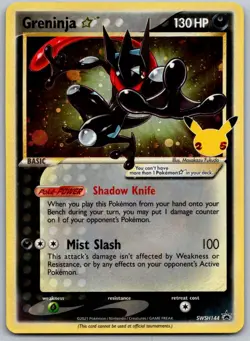 Greninja Star SWSH144 Holo Promo Sword & Shield Promo Pokemon Holo Near Mint - Image 1