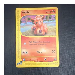 Pokemon TCG Vulpix 136/165 Expedition Base Set e-Card Regular Common 50 HP - Image 1