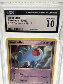 Pokemon TCG 2006 Wobbuffet 16/17 Pop Series 4 CGC 10 Gem MT - Image 2