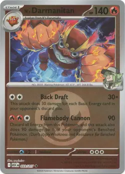 N's Darmanitan (Energy) 033 Reverse Holo Uncommon Pokemon ME: Ascended Heroes NM - Image 1