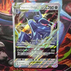 Pokemon TCG Origin Forme Dialga VSTAR Jumbo Black Star Promo Card SWSH256 - Image 1