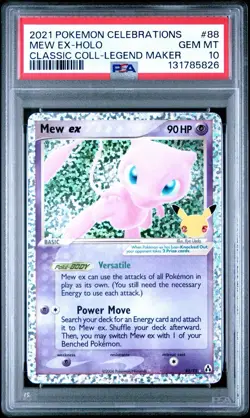 Pokemon Mew ex Celebrations Classic Collection 88/92 PSA 10 GEM MINT - Image 1