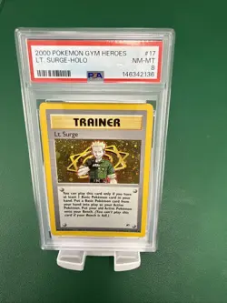 2000 Pokemon Gym Heroes #17 Lt. Surge Holo Trainer PSA 8 NM-MT Vintage WOTC Rare - Image 1