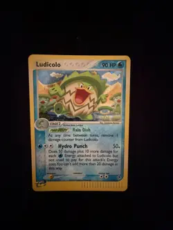 Pokemon TCG Ludicolo 7/100 Sandstorm Holo LP SWIRL - Image 1