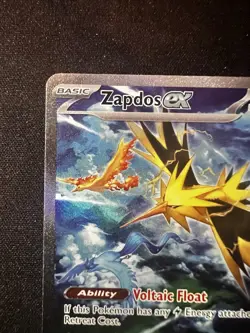 Pokemon TCG Zapdos ex 202/165 MEW Full Art Holo English - Image 2