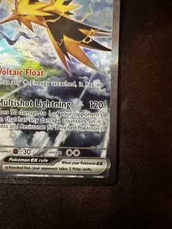 Pokemon TCG Zapdos ex 202/165 MEW Full Art Holo English - Image 4