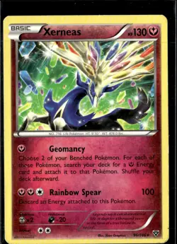Pokemon Xerneas 96/146 XY Base Set Non Holo Rare LP - Image 1
