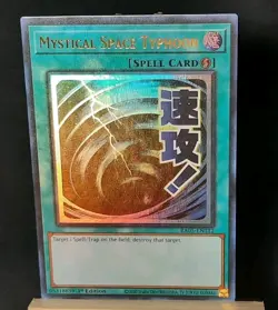 Yu-Gi-Oh! Mystical Space Typhoon *ULTRA RARE (STAMP)* RA05-EN112 1st Edition NM - Image 1