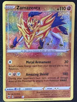 Pokemon TCG Zamazenta SWSH04: Vivid Voltage 102/185 Amazing Rare - Image 1