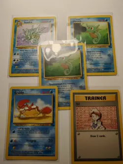5 Pokemon TCG Vintage Card Bundle Mainly Fossil Set - Image 1