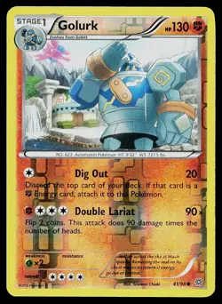 Pokemon Card Ancient Origins Golurk 41/98 Reverse Holo Common - Image 1