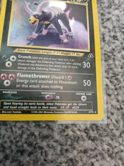 Pokemon Houndoom Holo Card Neo Discovery 4/75 Series WOTC - Image 4