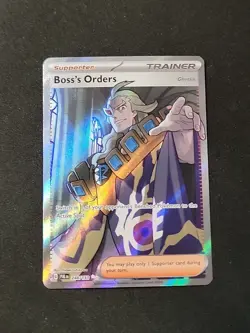 Pokemon TCG Boss's Orders Trainer Full Art Holo Rare Card 248/193 - Image 1