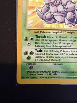 Pokemon TCG Nidoking Holo Rare Card Base Set 11/102 WOTC - Image 4