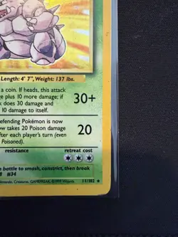 Pokemon TCG Nidoking Holo Rare Card Base Set 11/102 WOTC - Image 5
