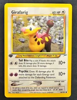 Pokemon 2002 Neo DESTINY 1st Edition GIRAFARIG 66/105 NM - never played - Image 1