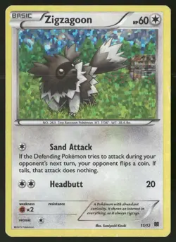 Zigzagoon 011/012 Holo Promo McDonald's Promos 2015 Pokemon Holo HP - Image 1