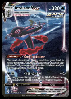 Pokemon Cards Inteleon VMAX 266/264 Fusion Strike Alternate Art NM - Image 1