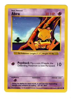 Lotto carte ABRA SHADOWLESS Pokemon 1999 EXC Vintage WOTC - Image 1